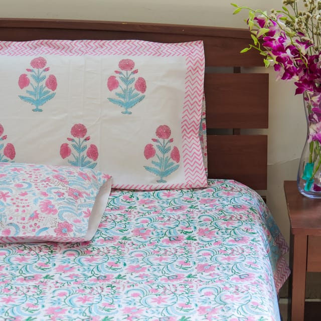 Handblock Premium Percale - Light Blue