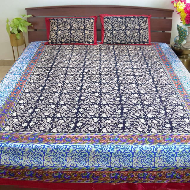 Royal Kalamkari Paisely-Black
