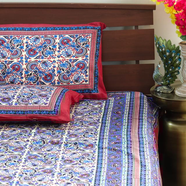 Kalamkari Printed-Blue