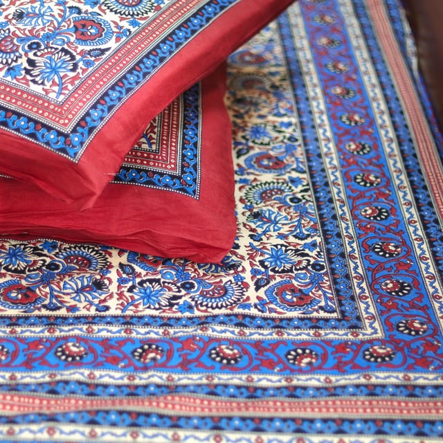 Kalamkari Printed-Blue