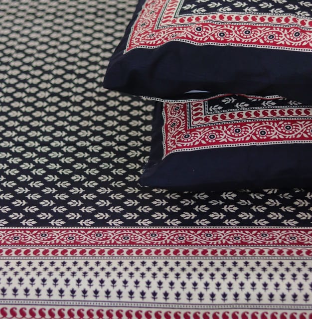 Midnight Charm Kalamkari -Black
