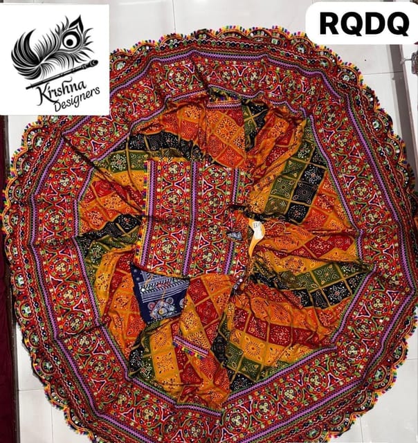 Gujrati-rok - rooi met multi