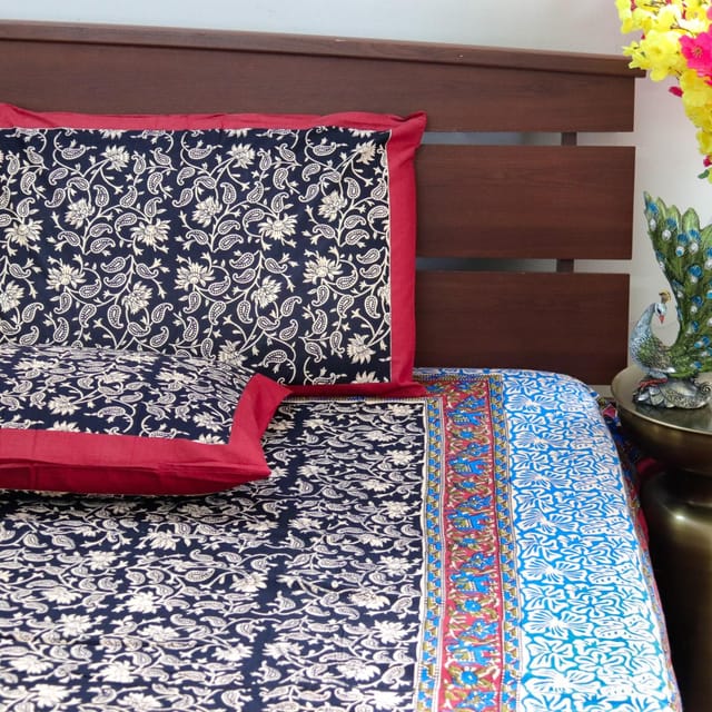 Royal Kalamkari Paisely-Black