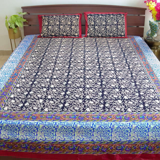 Royal Kalamkari Paisely-Black