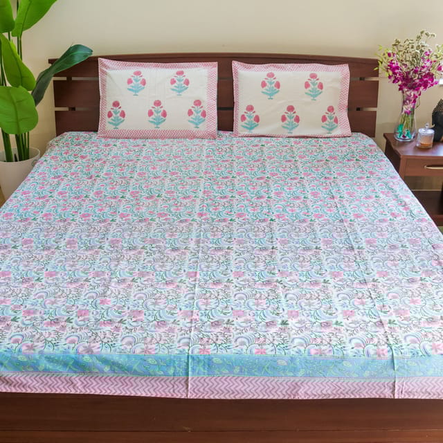 Handblock Premium Percale - Light Blue