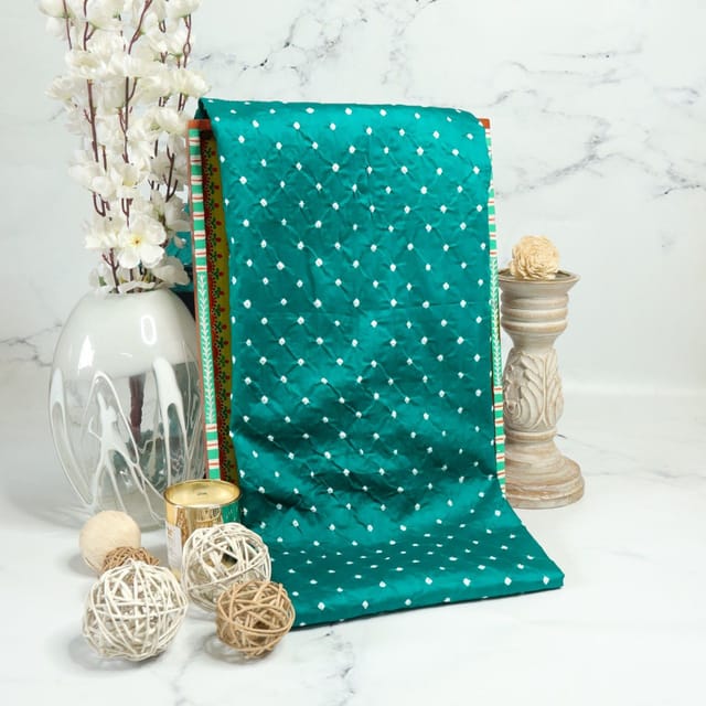Bandhani Fabric - Sea Green