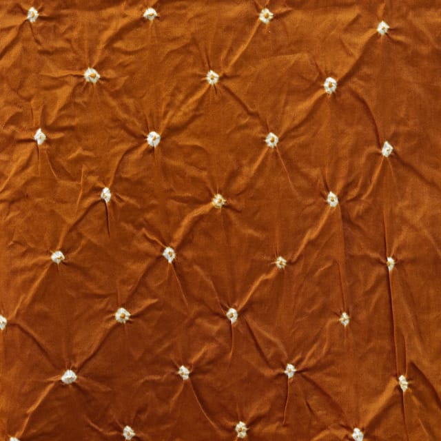 Bandhani Fabric -Brown