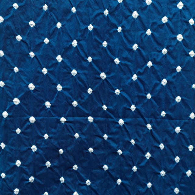 Bandhani Fabric- Navy Blue