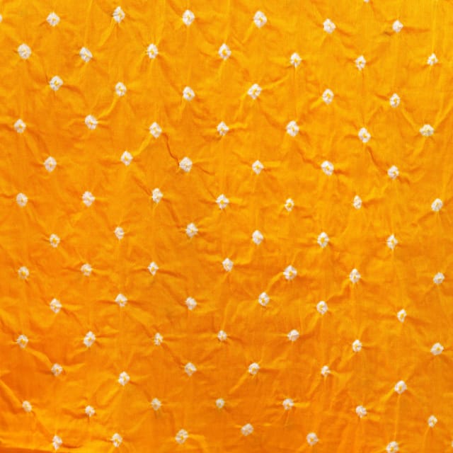 Bandhani Fabric - Mango Yellow