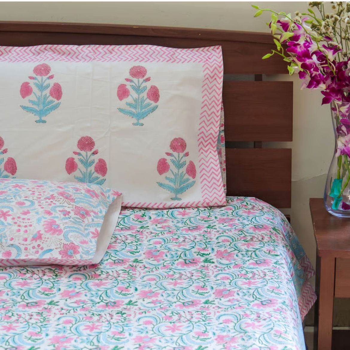 Handblock Premium Percale - Light Blue