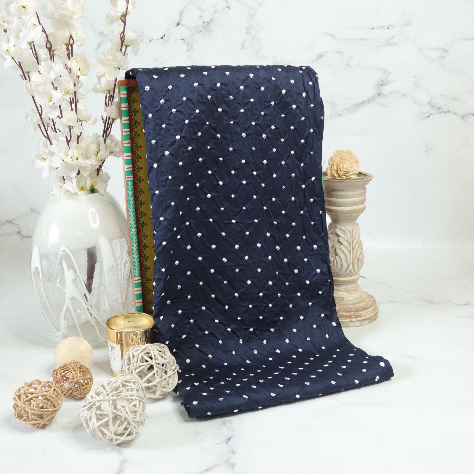 Bandhani Fabric -Black