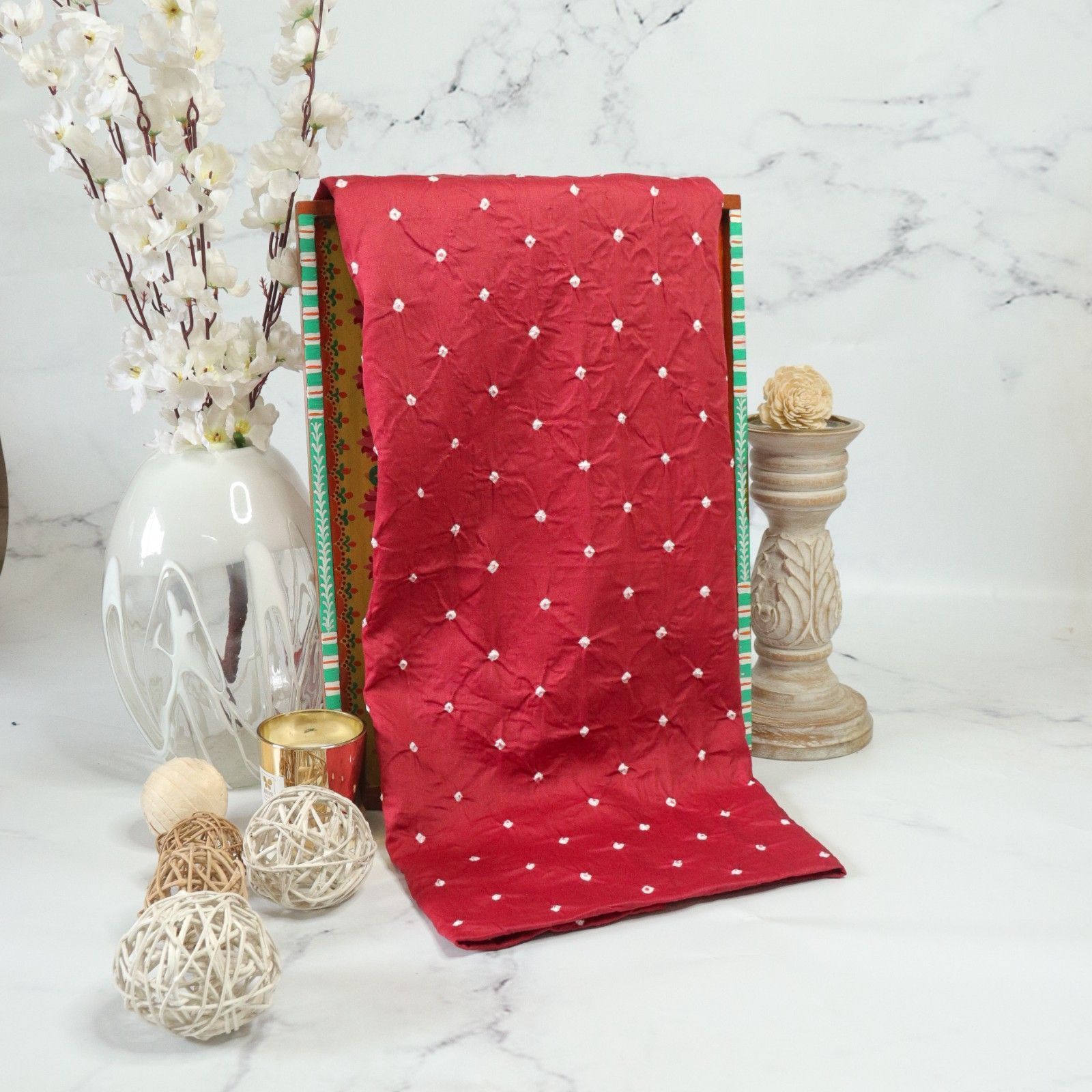 Bandhani Fabric - Red