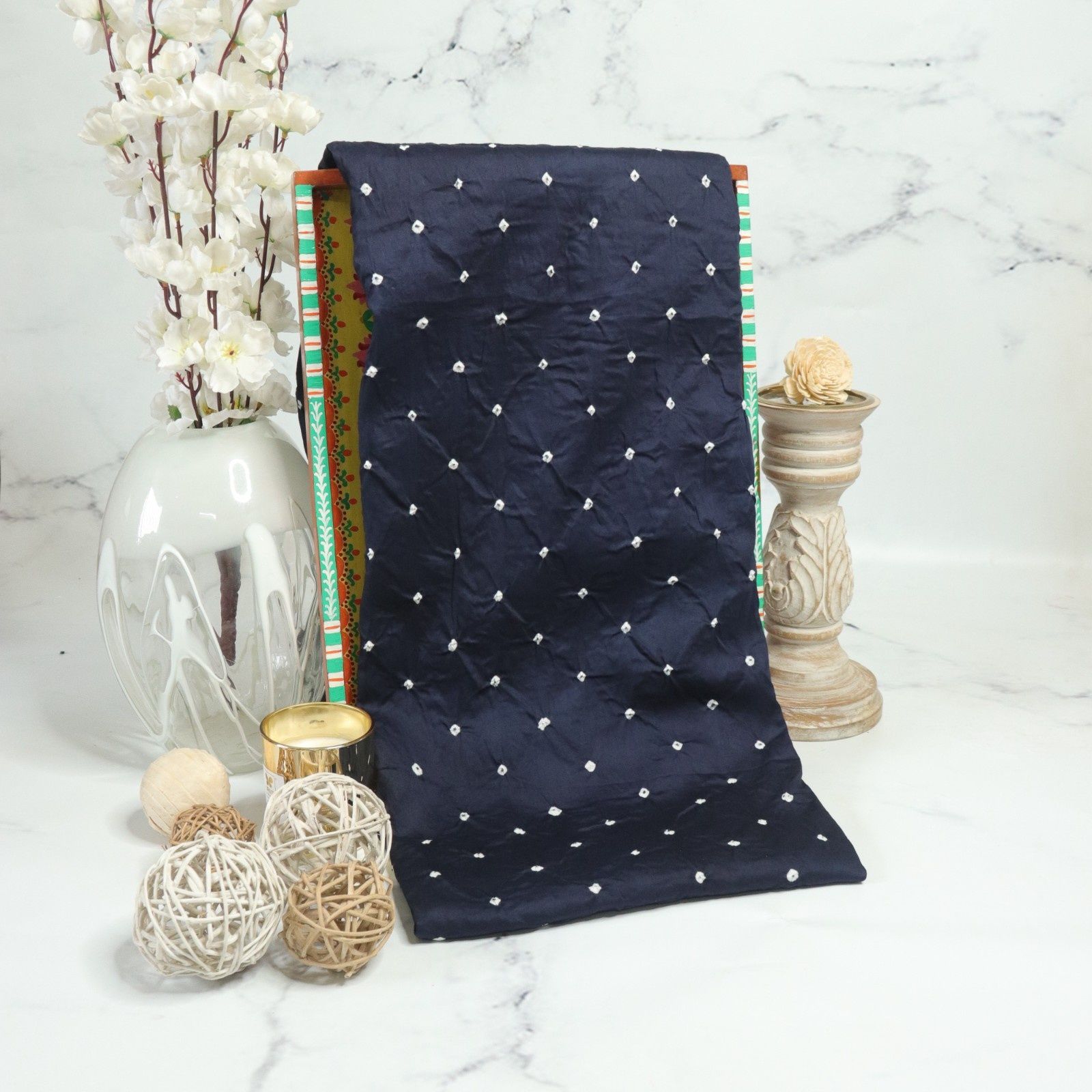 Bandhani Fabric - Black