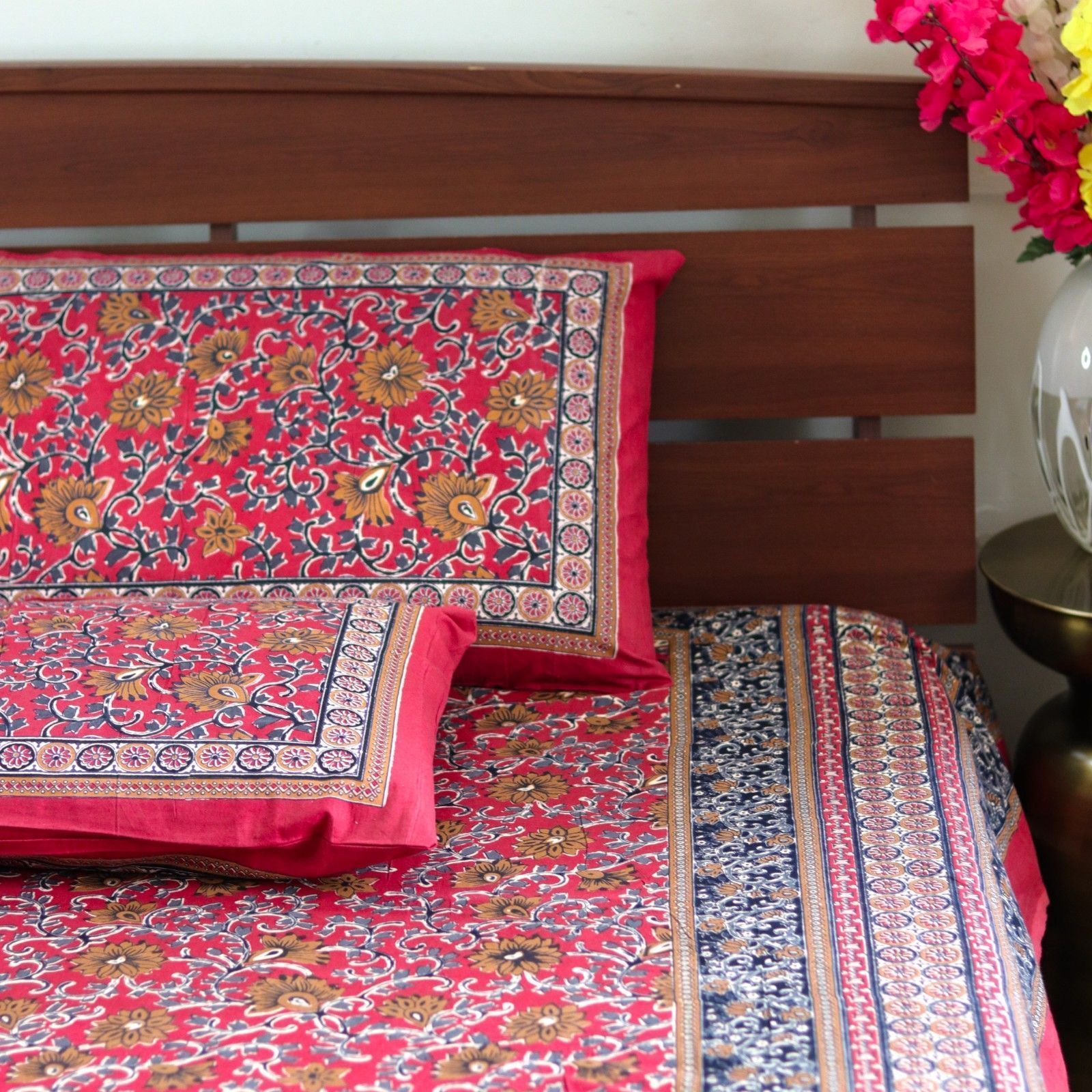 Kalamkari Blossom - Red Floral