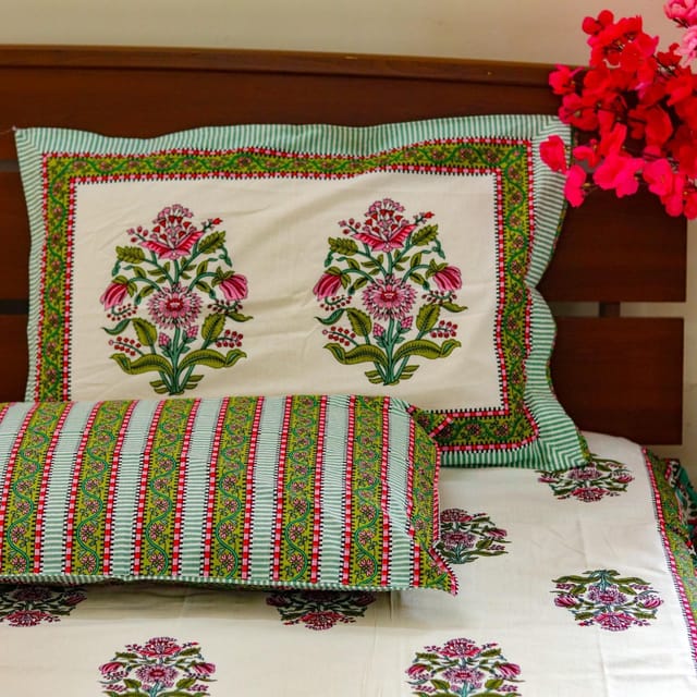 Flower Bunches Cotton - Pink