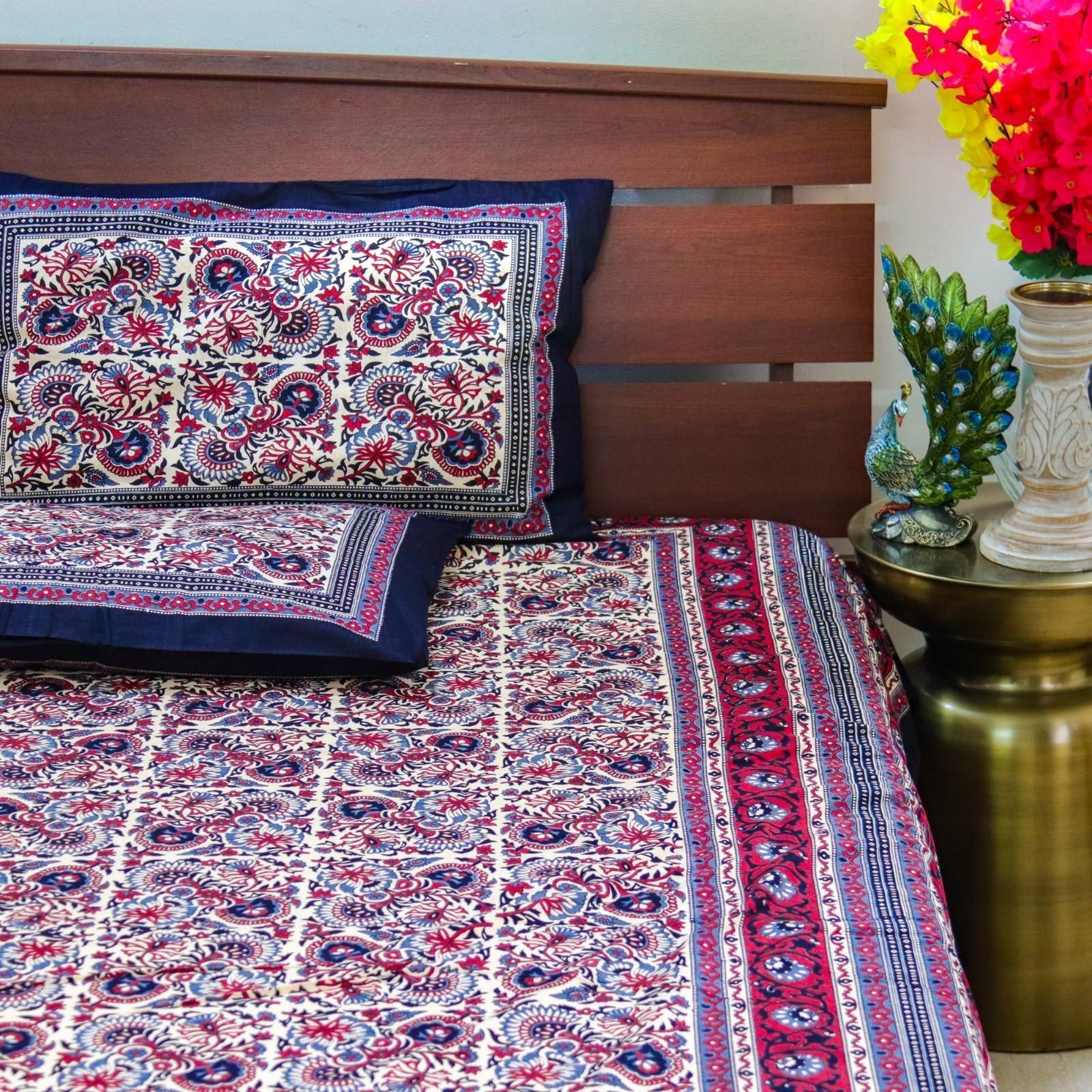 Royal Kalamkari - Midnight Blue